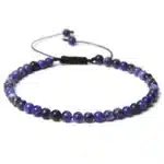 Bracelet Sodalite ajustable perles rondes 4 mm