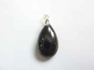 Pendentif Spinelle noir argent 925 gg 33m