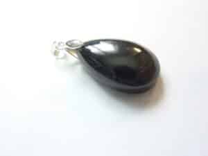 Pendentif Spinelle noir argent 925 gg 33m
