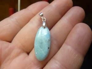 Pendentif Larimar monture argent 925 GG 0706