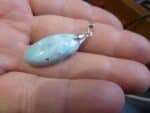 Pendentif Larimar monture argent 925 GG T06