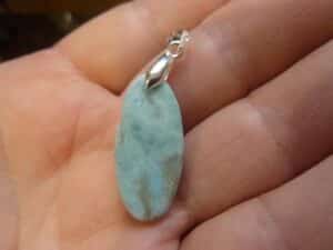 Pendentif Larimar monture argent 925 GG 0706