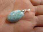 Pendentif Larimar monture argent 925 GG T08
