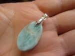 Pendentif Larimar monture argent 925 GG T08