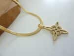 Collier Pendentif noeud de sorcière (Wiccan) ref 02 or
