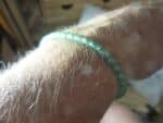 Bracelet aventurine verte ajustable perles rondes 4 mm