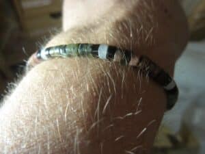 Bracelet Oeil de tigre-Tourmaline noire-Turquoise ajustable