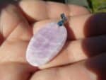 Pendentif Kunzite monture argent 925 ref 1906
