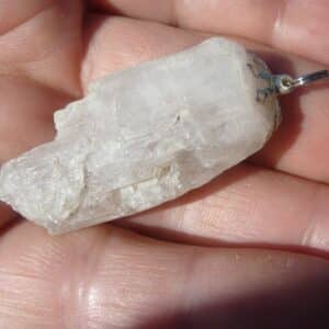 Pendentif Kunzite monture argent 925 ref 36