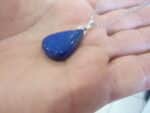 Pendentif Lapis lazuli argent 925 GG 2106 +chaine acier inoxydable 45 cm