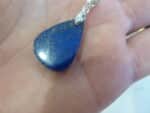 Pendentif Lapis lazuli argent 925 GG 2106 +chaine acier inoxydable 45 cm