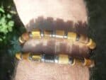 Bracelet Oeil de tigre-Hématite réglable
