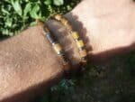 Bracelet Oeil de tigre-Hématite réglable