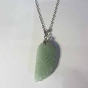 Pendentif aventurine aile d'ange Argent 925 confiance en soi-anti-stress