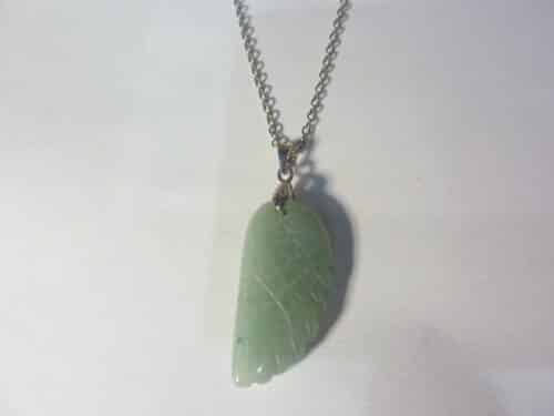 Pendentif aventurine aile d'ange Argent 925 confiance en soi-anti-stress