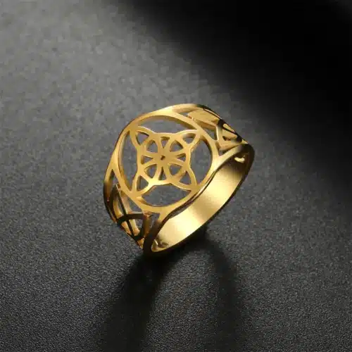 Bague Nœud de sorcière (Wiccan) Ref Or T 61