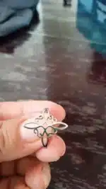 Bague ajustable Nœud de sorcière (Wiccan) argent ref 01