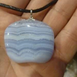 Pendentif Calcédoine bleue GG 02