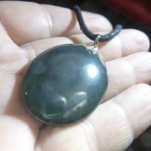 Pendentif Obsidienne oeil céleste ref 0107