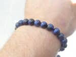 Bracelet réglable Oeil de faucon-Perles 8 mm