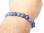 Bracelet Sodalite ajustable perles rondes 8 mm