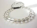Bracelet réglable quartz cristal de roche-perles 8mm