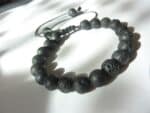 Bracelet réglable Pierre de lave-Perles rondes 8 mm