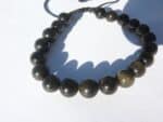 Bracelet obsidienne dorée Obsidienne dorée Perles 8 mm