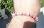 Bracelet réglable Rhodochrosite-Perles rondes 8 mm