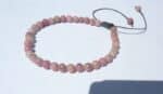 Bracelet réglable Rhodochrosite-Perles rondes 4 mm