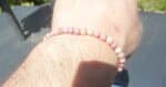 Bracelet réglable Rhodochrosite-Perles rondes 4 mm