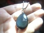 Collier pendentif Obsidienne oeil céleste argent 925 GG 2207