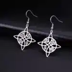 Boucles d'oreilles Noeud de sorcière multi symboles ref argent