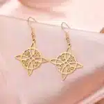 Boucles d'oreilles Noeud de sorcière multi symboles ref Or