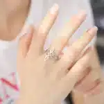 Bague ajustable Nœud de sorcière (Wiccan) argent ref 01