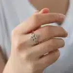 Bague ajustable Nœud de sorcière (Wiccan) argent ref 02