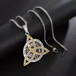 Collier Pendentif noeud de sorcière (Wiccan) ref 03