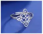 Bague ajustable Nœud de sorcière (Wiccan) argent ref 02