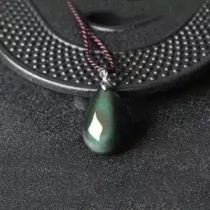 Collier pendentif Obsidienne oeil céleste argent 925 GG 2207
