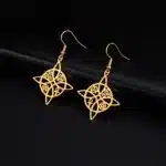 Boucles d'oreilles Noeud de sorcière multi symboles ref Or