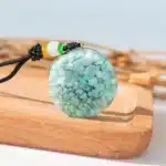 Collier pendentif orgonite Triskel amazonite-Lapis lazuli