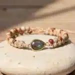 Bracelet réglable Labradorite et Jaspe