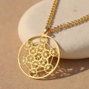 Pendentif cube de Métatron ref Or