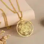 Pendentif cube de Métatron ref Or