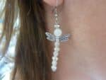 Boucles d'oreilles Libellule-pierre de lune