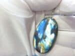 Collier pendentif Labradorite GG 3508 + chaine acier inoxydable 50 cm