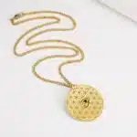 Pendentif Fleur de vie-Oeil d'Horus ref or