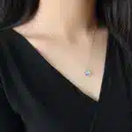 Collier pendentif Labradorite argent 925 chaine 44 cm