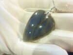 Collier pendentif Labradorite GG 7309 + chaine acier inoxydable 50 cm
