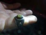 Bague Obsidienne dorée argent 925 taille 56
